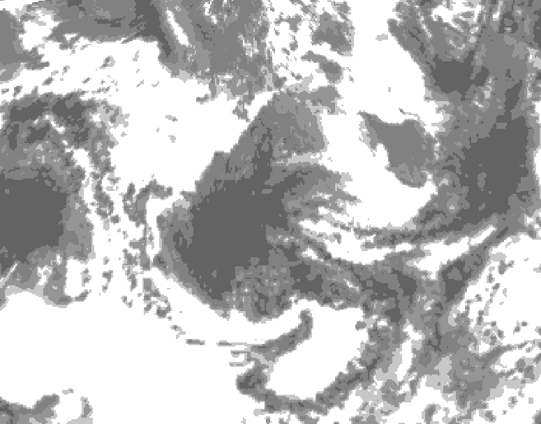 GDPS total cloud 156 hour forecast chart for Canada based on 2026/06/06 0000Z data