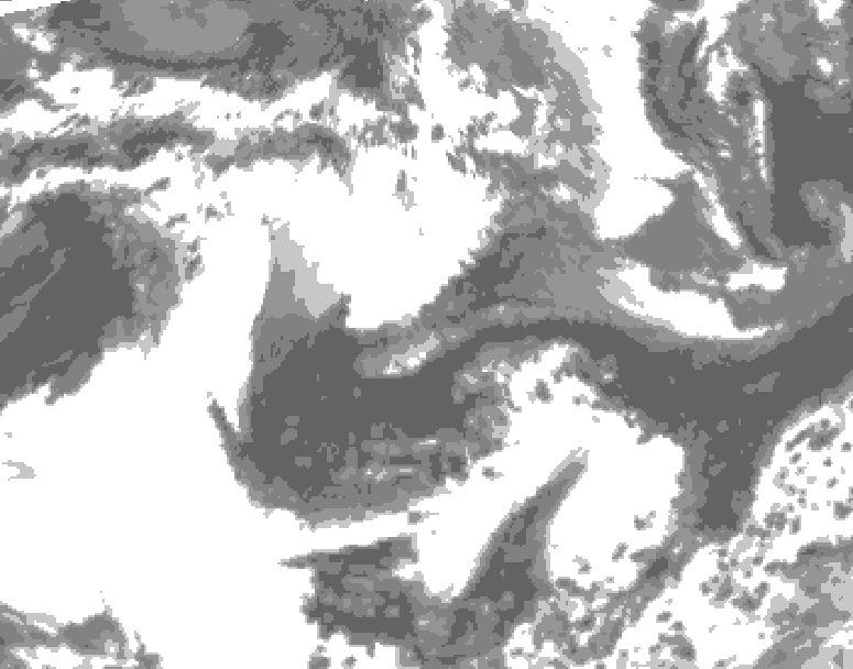 GDPS total cloud 180 hour forecast chart for Canada based on 2026/06/06 0000Z data