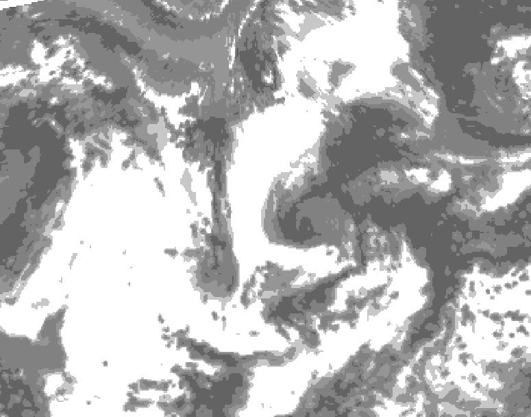 GDPS total cloud 228 hour forecast chart for Canada based on 2026/06/06 0000Z data