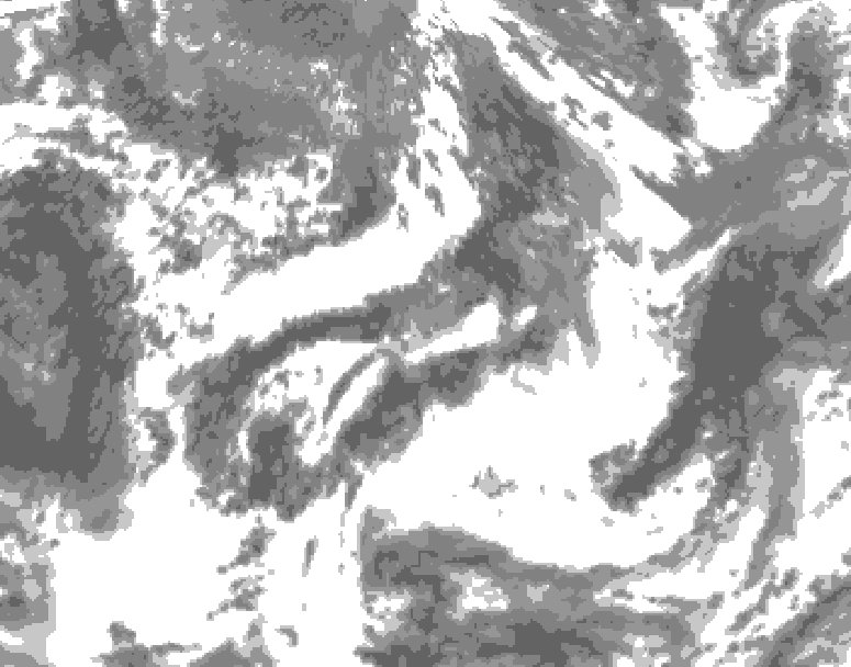 GDPS total cloud 030 hour forecast chart for Canada based on 2026/06/06 1200Z data