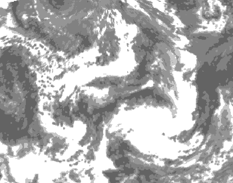 GDPS total cloud 042 hour forecast chart for Canada based on 2026/06/06 1200Z data