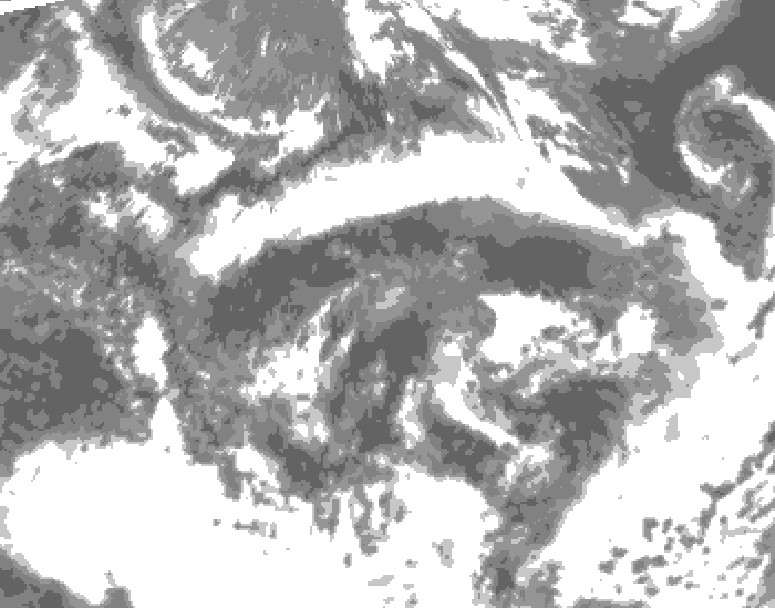 GDPS total cloud 102 hour forecast chart for Canada based on 2026/06/06 1200Z data