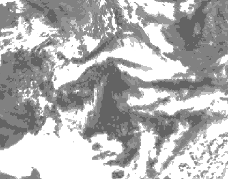GDPS total cloud 120 hour forecast chart for Canada based on 2026/06/06 1200Z data