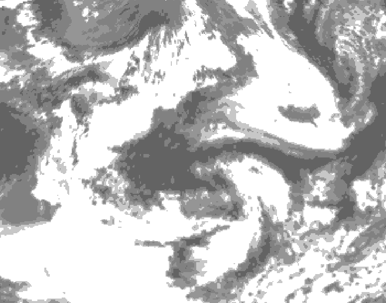 GDPS total cloud 150 hour forecast chart for Canada based on 2026/06/06 1200Z data