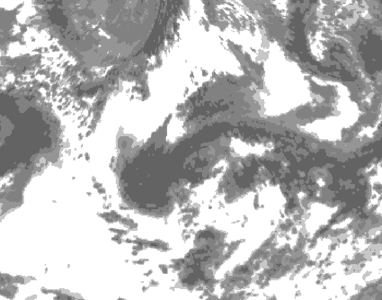 GDPS total cloud 162 hour forecast chart for Canada based on 2026/06/06 1200Z data
