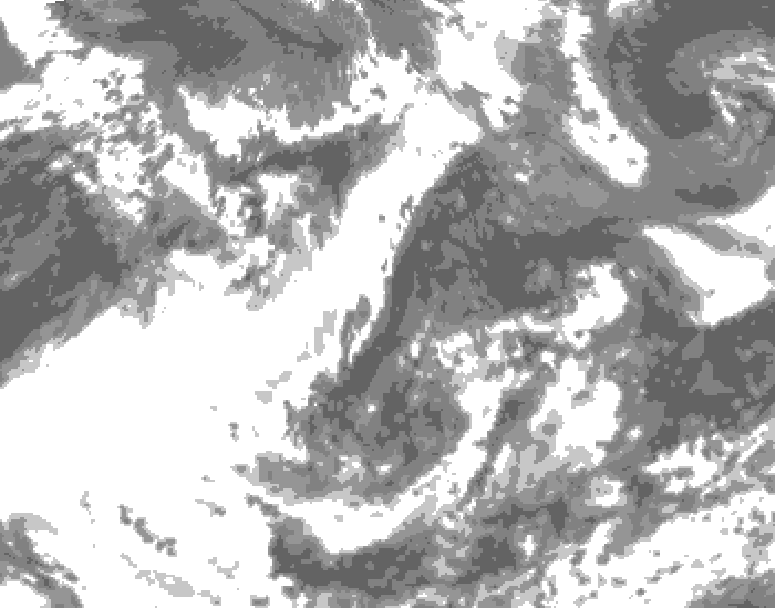 GDPS total cloud 186 hour forecast chart for Canada based on 2026/06/06 1200Z data