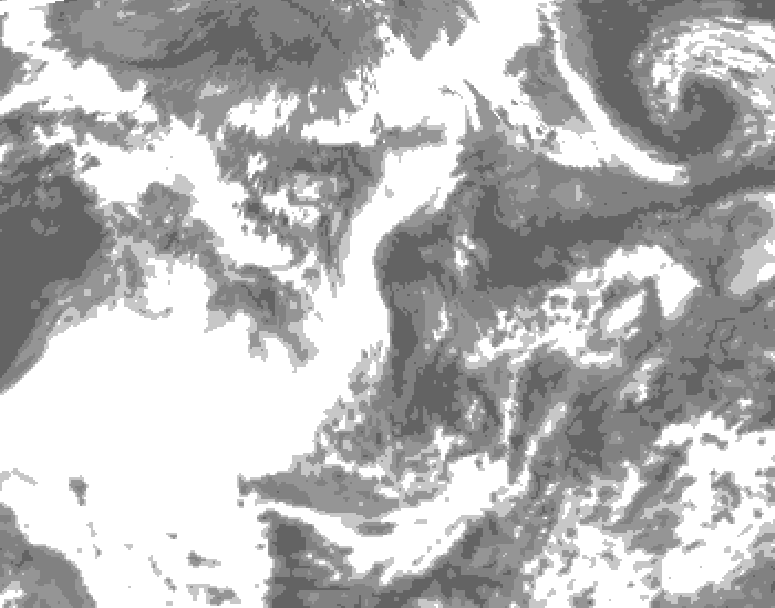GDPS total cloud 198 hour forecast chart for Canada based on 2026/06/06 1200Z data