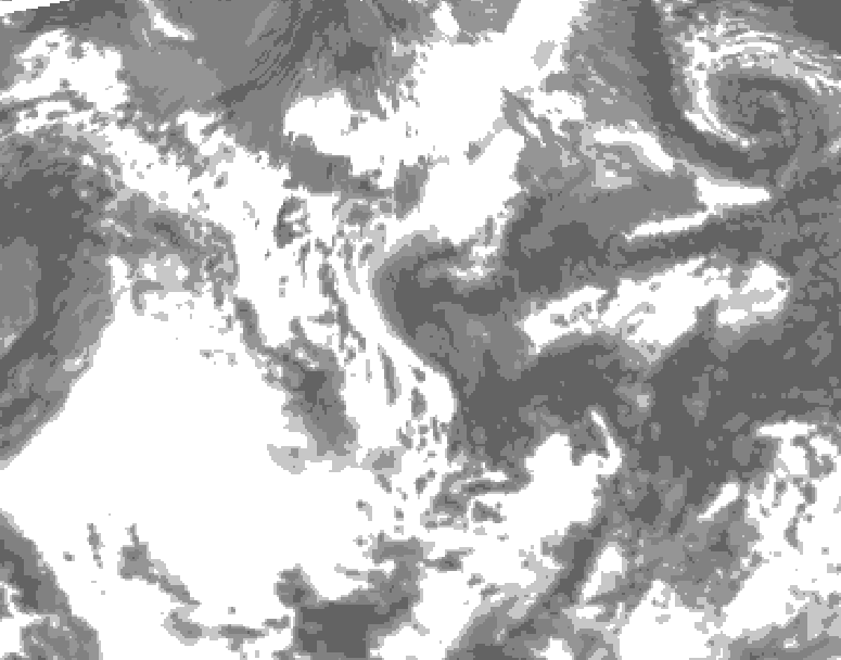 GDPS total cloud 210 hour forecast chart for Canada based on 2026/06/06 1200Z data