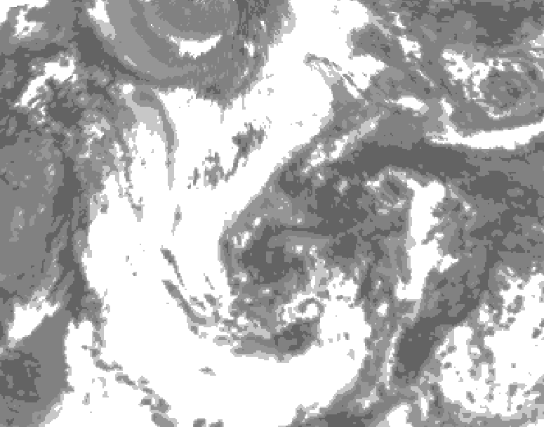 GDPS total cloud 240 hour forecast chart for Canada based on 2026/06/06 1200Z data