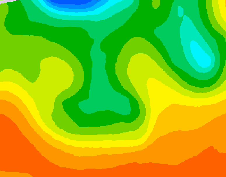 GDPS 500 millibar geopotential height 132 hour forecast chart for Canada based on 2026/06/07 0000Z data