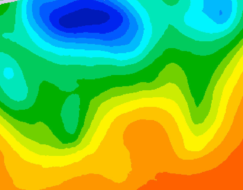 GDPS 500 millibar geopotential height 012 hour forecast chart for Canada based on 2026/06/07 1200Z data