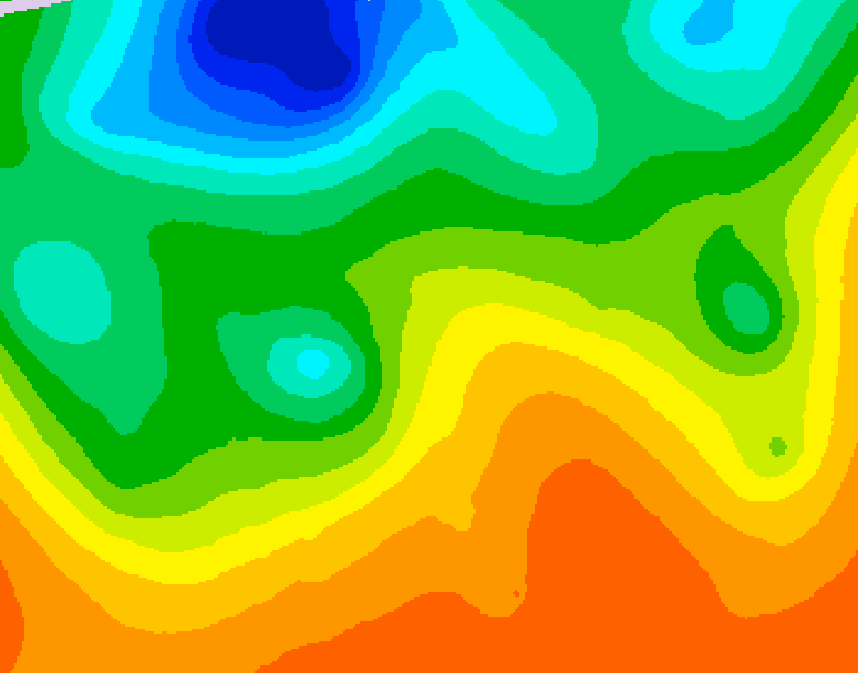 GDPS 500 millibar geopotential height 036 hour forecast chart for Canada based on 2026/06/07 1200Z data