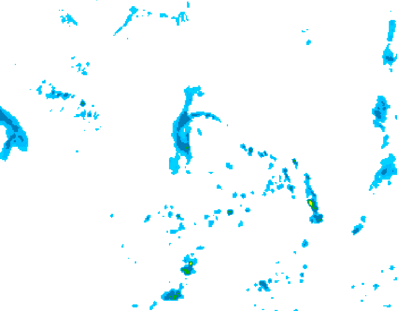GDPS precipitation 132 hour forecast chart for Canada based on 2026/06/07 1200Z data