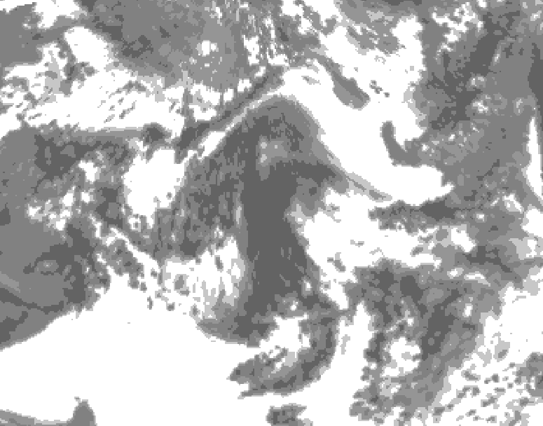 GDPS total cloud 108 hour forecast chart for Canada based on 2026/06/07 0000Z data