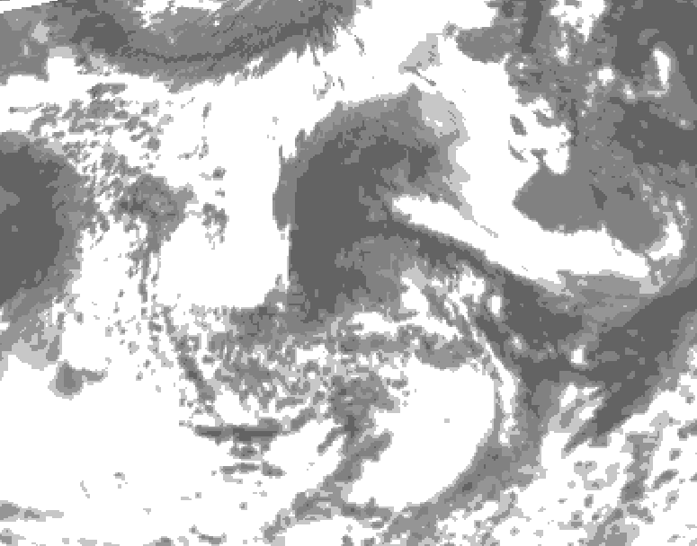 GDPS total cloud 144 hour forecast chart for Canada based on 2026/06/07 0000Z data