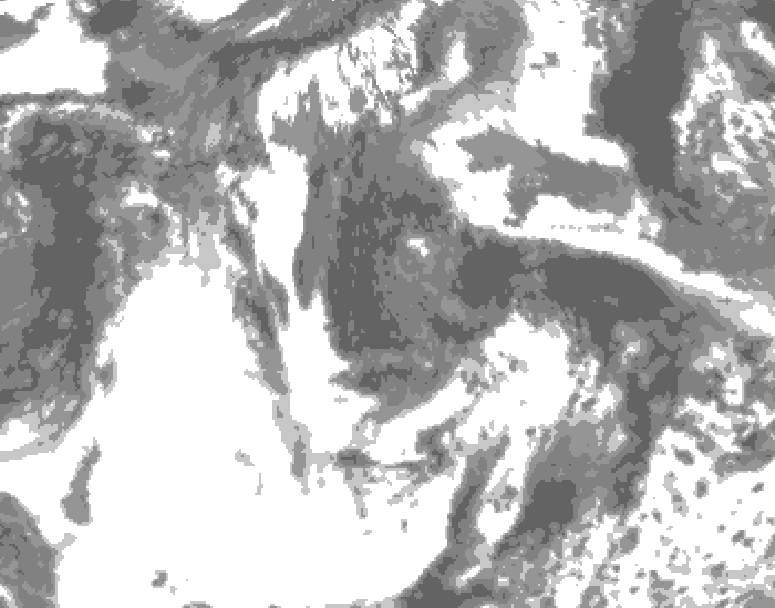 GDPS total cloud 210 hour forecast chart for Canada based on 2026/06/07 0000Z data
