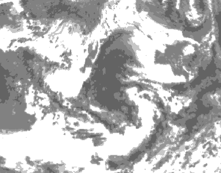 GDPS total cloud 120 hour forecast chart for Canada based on 2026/06/07 1200Z data