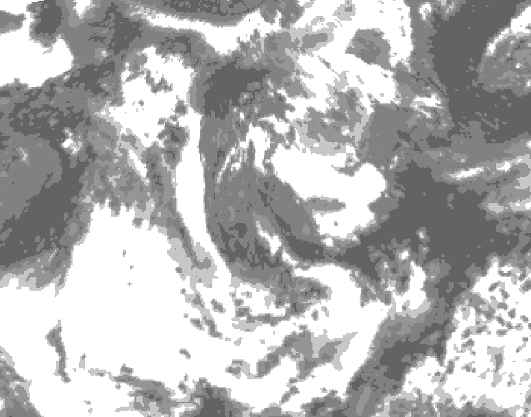 GDPS total cloud 192 hour forecast chart for Canada based on 2026/06/07 1200Z data
