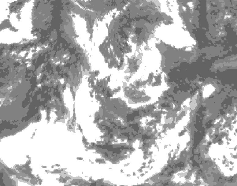 GDPS total cloud 216 hour forecast chart for Canada based on 2026/06/07 1200Z data
