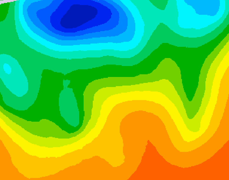 GDPS 500 millibar geopotential height 006 hour forecast chart for Canada based on 2026/06/08 0000Z data
