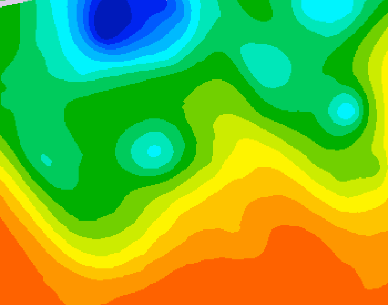 GDPS 500 millibar geopotential height 042 hour forecast chart for Canada based on 2026/06/08 0000Z data