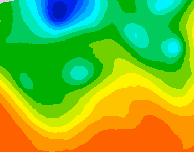 GDPS 500 millibar geopotential height 048 hour forecast chart for Canada based on 2026/06/08 0000Z data