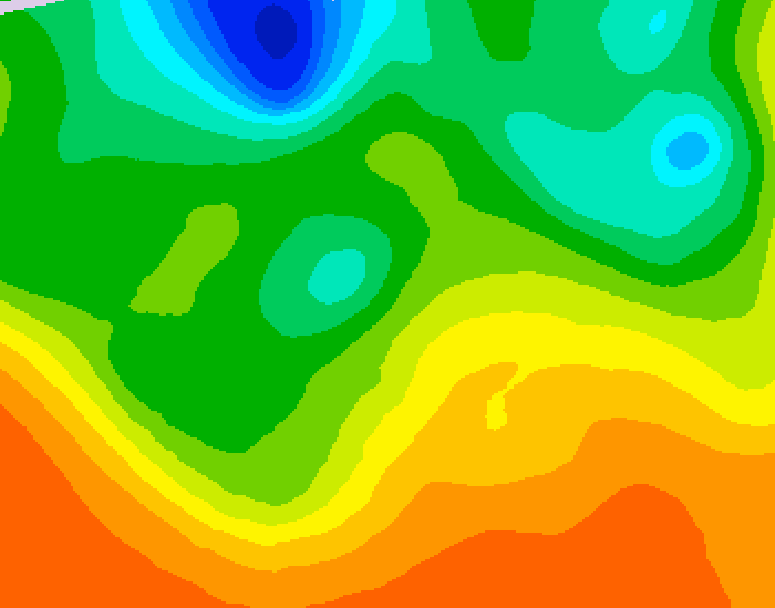 GDPS 500 millibar geopotential height 060 hour forecast chart for Canada based on 2026/06/08 0000Z data