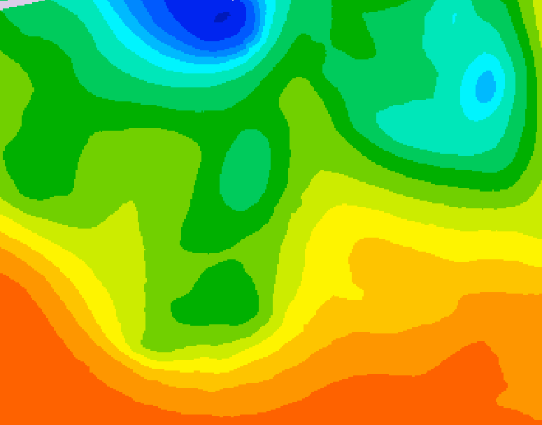GDPS 500 millibar geopotential height 060 hour forecast chart for Canada based on 2026/06/08 1200Z data