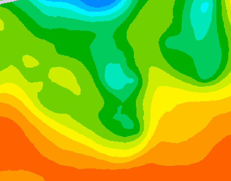 GDPS 500 millibar geopotential height 096 hour forecast chart for Canada based on 2026/06/08 1200Z data