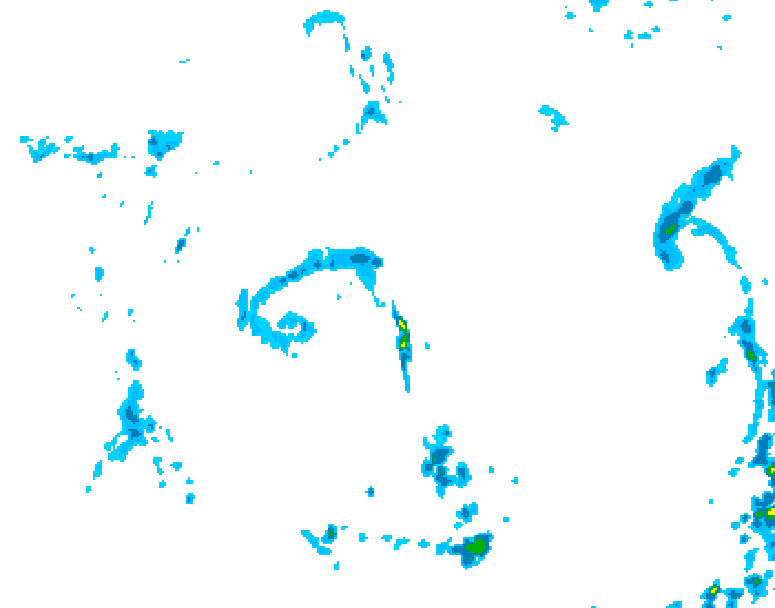 GDPS precipitation 030 hour forecast chart for Canada based on 2026/06/08 0000Z data