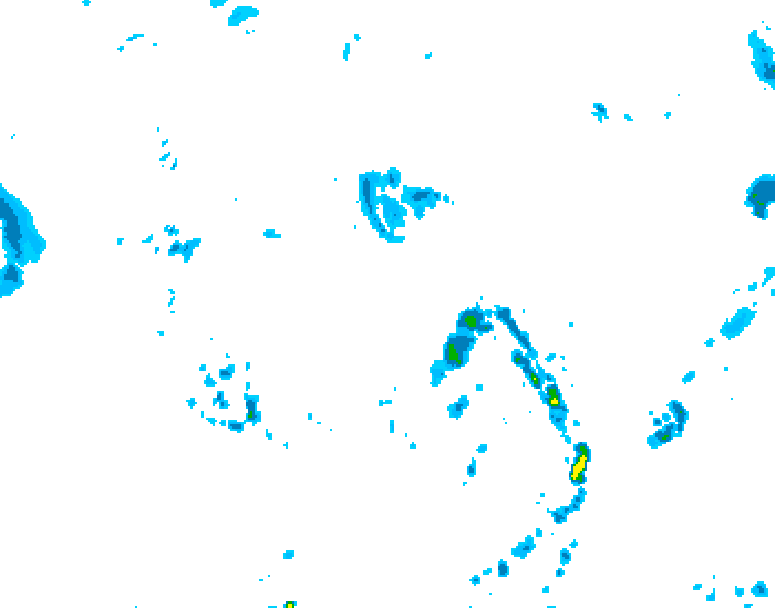 GDPS precipitation 108 hour forecast chart for Canada based on 2026/06/08 1200Z data