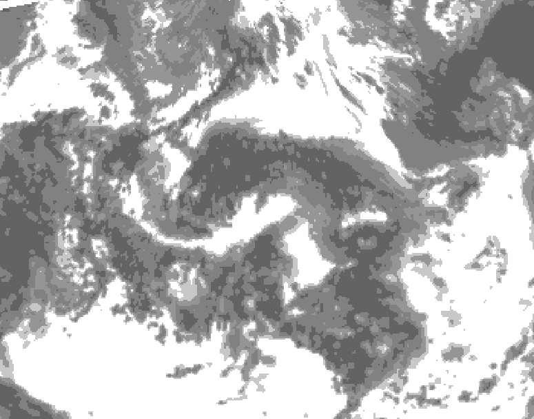 GDPS total cloud 060 hour forecast chart for Canada based on 2026/06/08 0000Z data