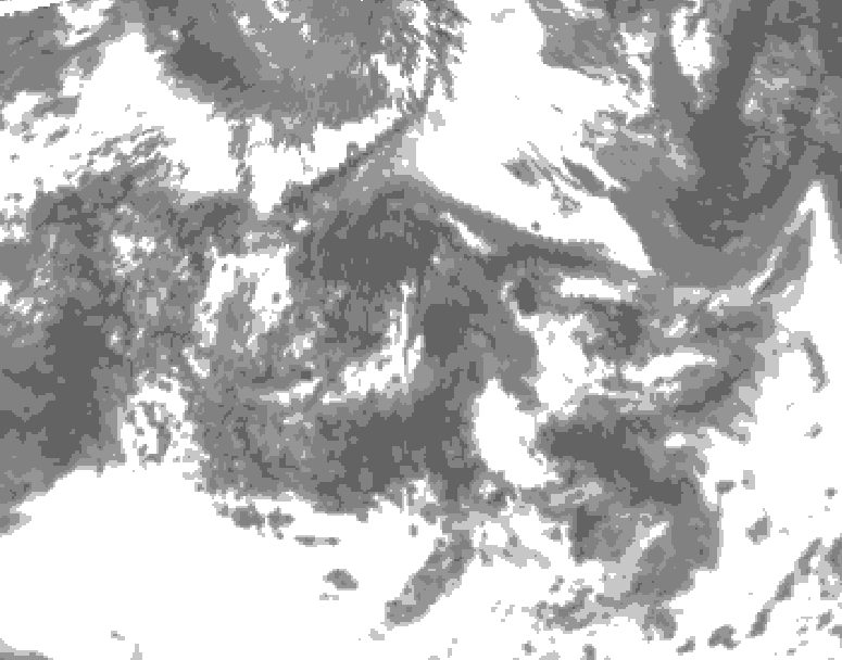 GDPS total cloud 072 hour forecast chart for Canada based on 2026/06/08 0000Z data