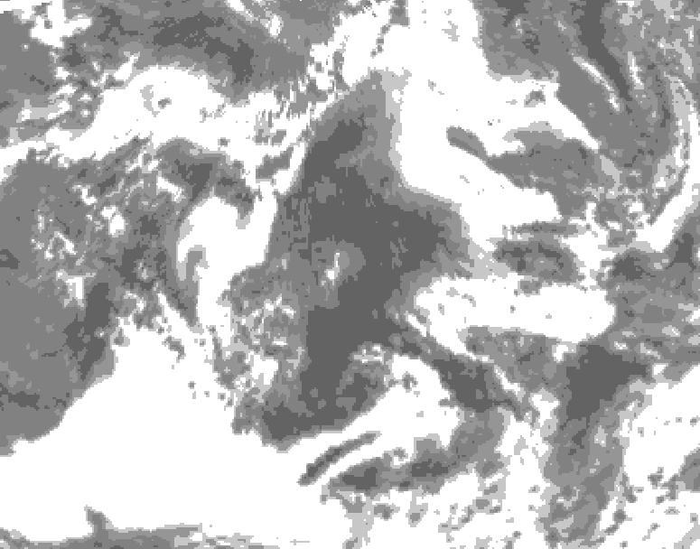 GDPS total cloud 090 hour forecast chart for Canada based on 2026/06/08 0000Z data