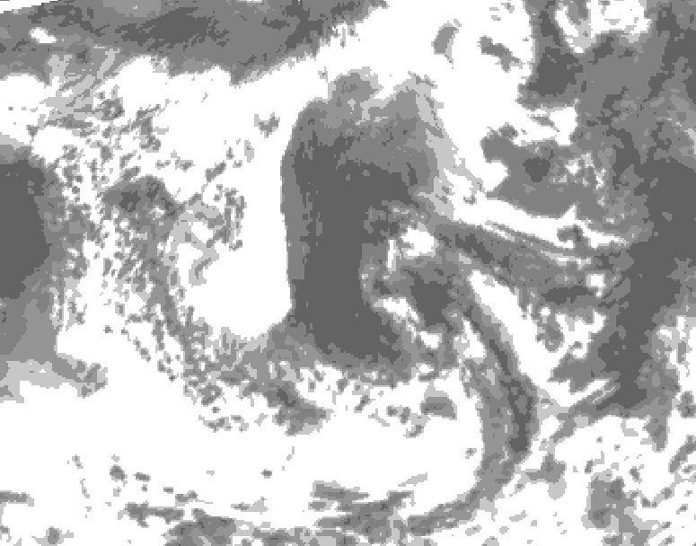 GDPS total cloud 120 hour forecast chart for Canada based on 2026/06/08 0000Z data