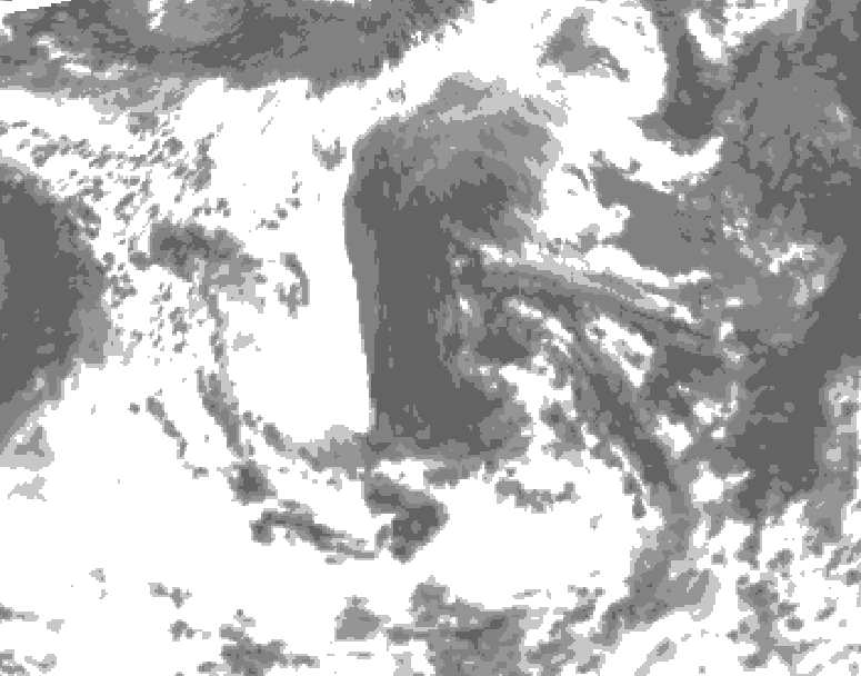 GDPS total cloud 126 hour forecast chart for Canada based on 2026/06/08 0000Z data