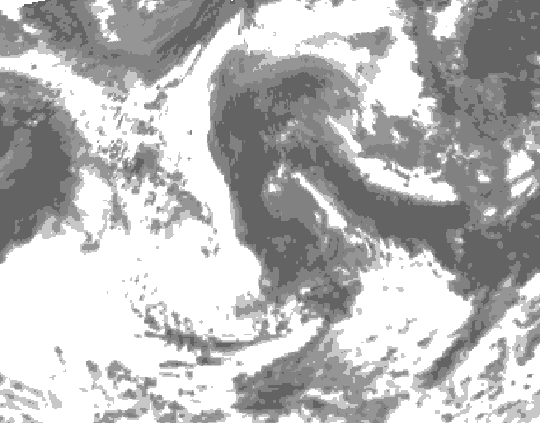 GDPS total cloud 144 hour forecast chart for Canada based on 2026/06/08 0000Z data