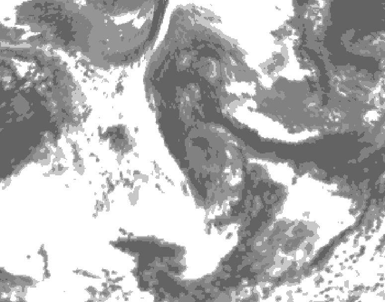 GDPS total cloud 156 hour forecast chart for Canada based on 2026/06/08 0000Z data