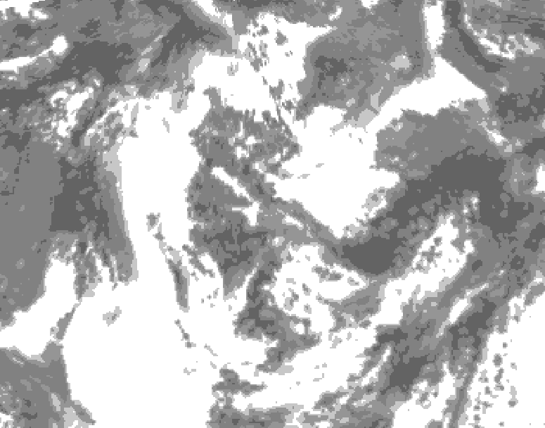GDPS total cloud 210 hour forecast chart for Canada based on 2026/06/08 0000Z data