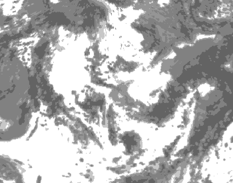 GDPS total cloud 222 hour forecast chart for Canada based on 2026/06/08 0000Z data