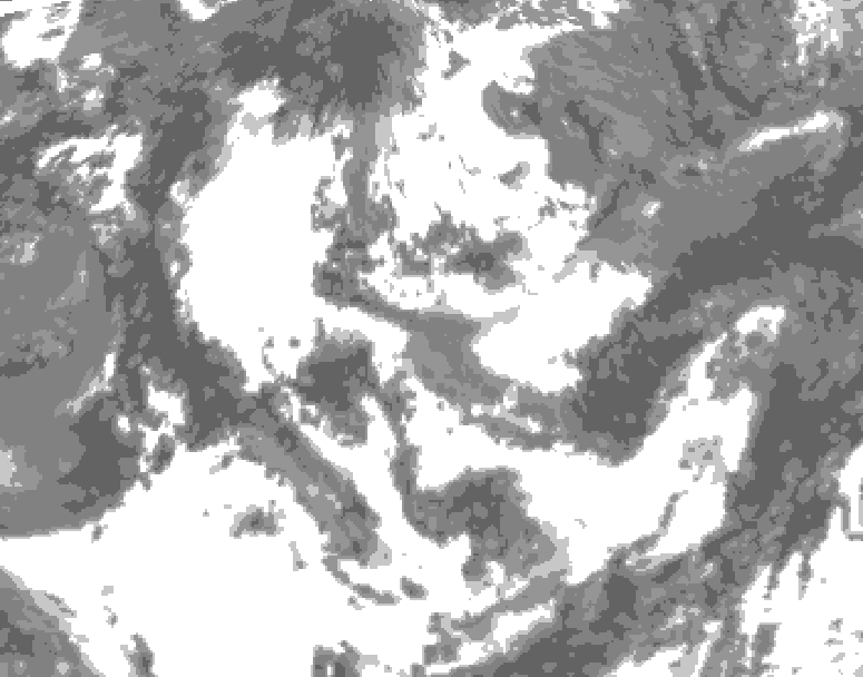 GDPS total cloud 228 hour forecast chart for Canada based on 2026/06/08 0000Z data