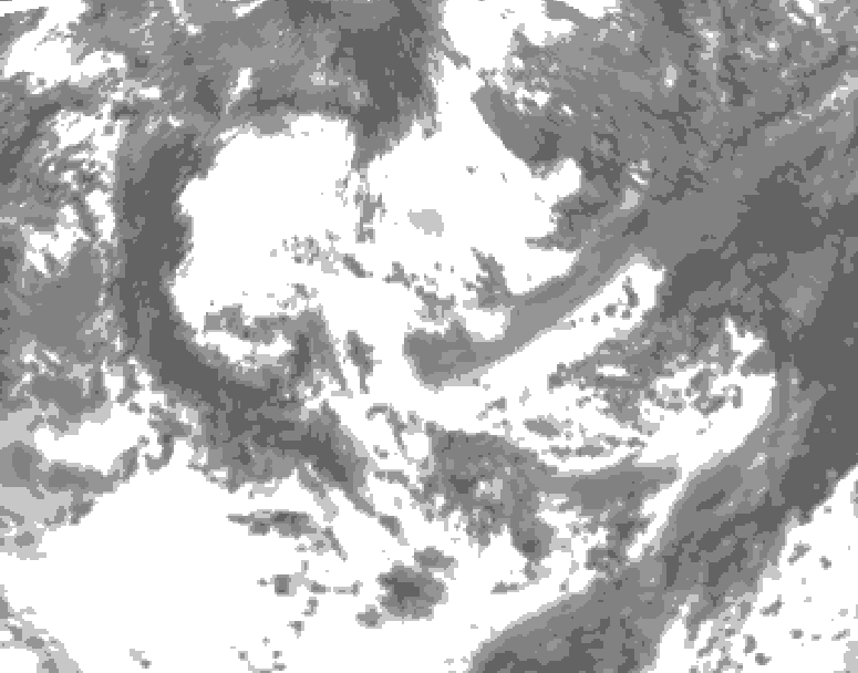 GDPS total cloud 240 hour forecast chart for Canada based on 2026/06/08 0000Z data