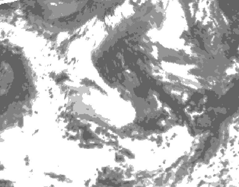 GDPS total cloud 120 hour forecast chart for Canada based on 2026/06/08 1200Z data
