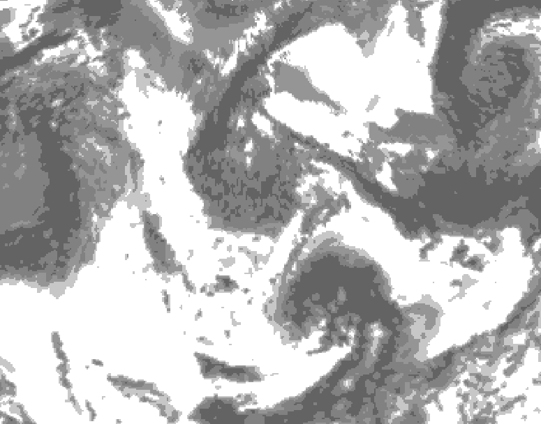 GDPS total cloud 168 hour forecast chart for Canada based on 2026/06/08 1200Z data