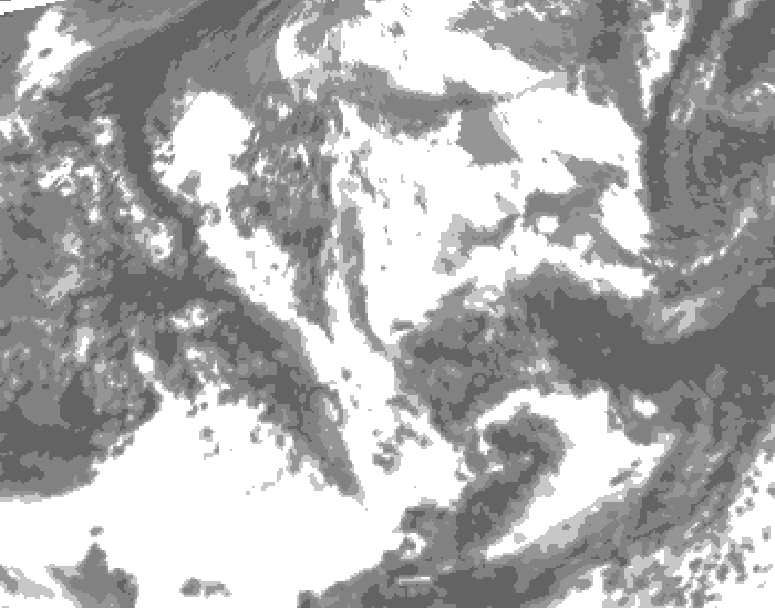 GDPS total cloud 216 hour forecast chart for Canada based on 2026/06/08 1200Z data