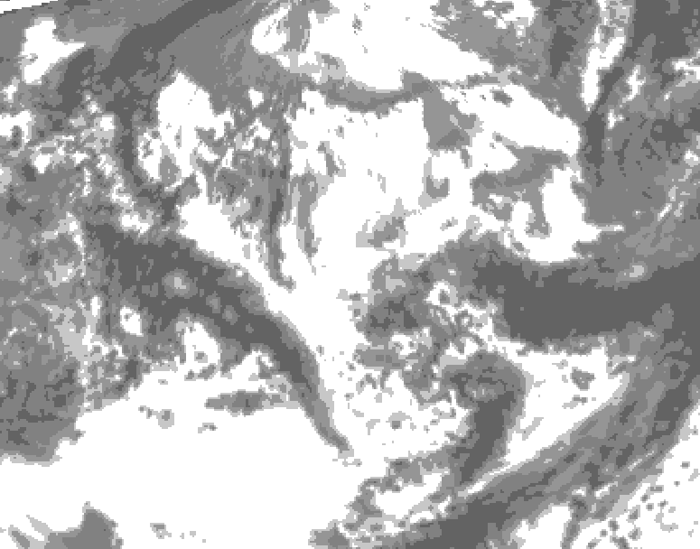 GDPS total cloud 222 hour forecast chart for Canada based on 2026/06/08 1200Z data