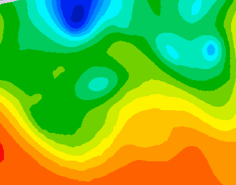 GDPS 500 millibar geopotential height 030 hour forecast chart for Canada based on 2026/06/09 0000Z data
