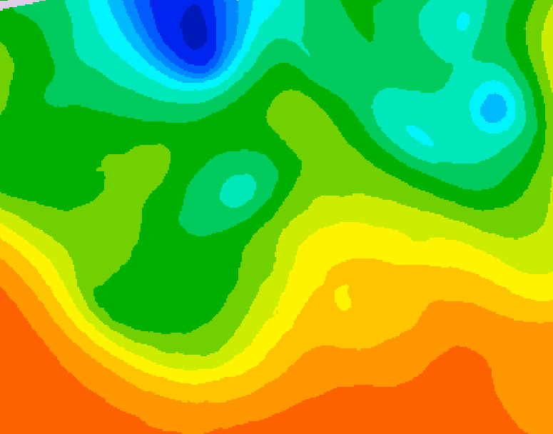 GDPS 500 millibar geopotential height 036 hour forecast chart for Canada based on 2026/06/09 0000Z data