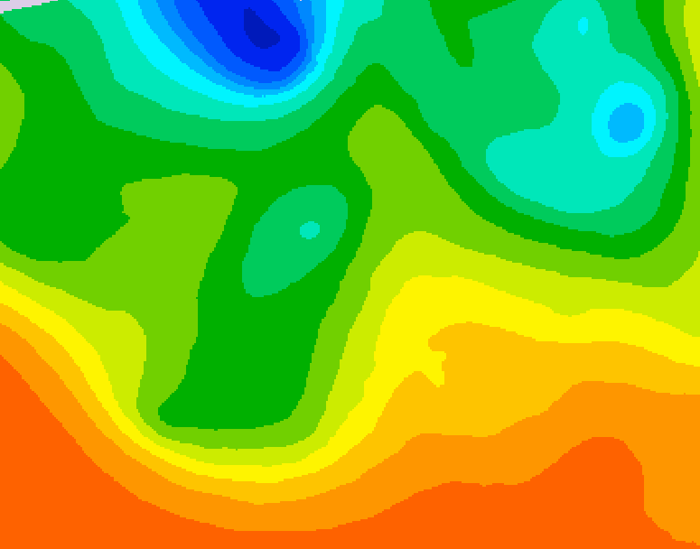 GDPS 500 millibar geopotential height 042 hour forecast chart for Canada based on 2026/06/09 0000Z data