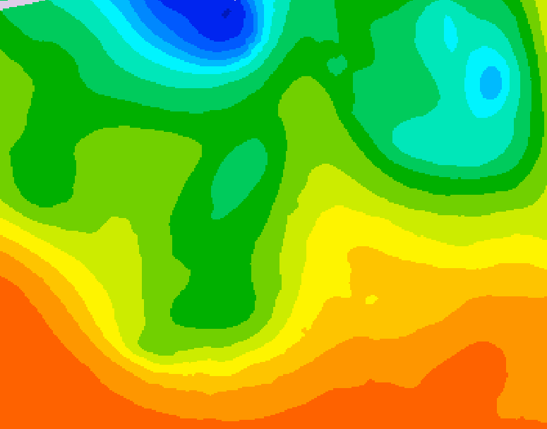 GDPS 500 millibar geopotential height 048 hour forecast chart for Canada based on 2026/06/09 0000Z data